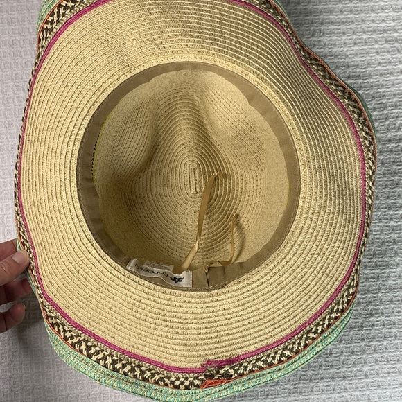 Cappelli tan western straw hat with colorful embroidered accents main image 9